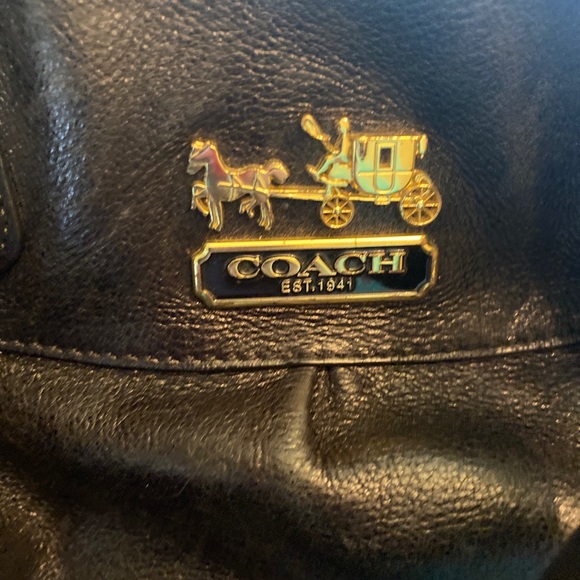 Coach Style No. L0882-12949 Black Leather Satchel 16"L x 7"W x 13"H - Picture 4 of 9